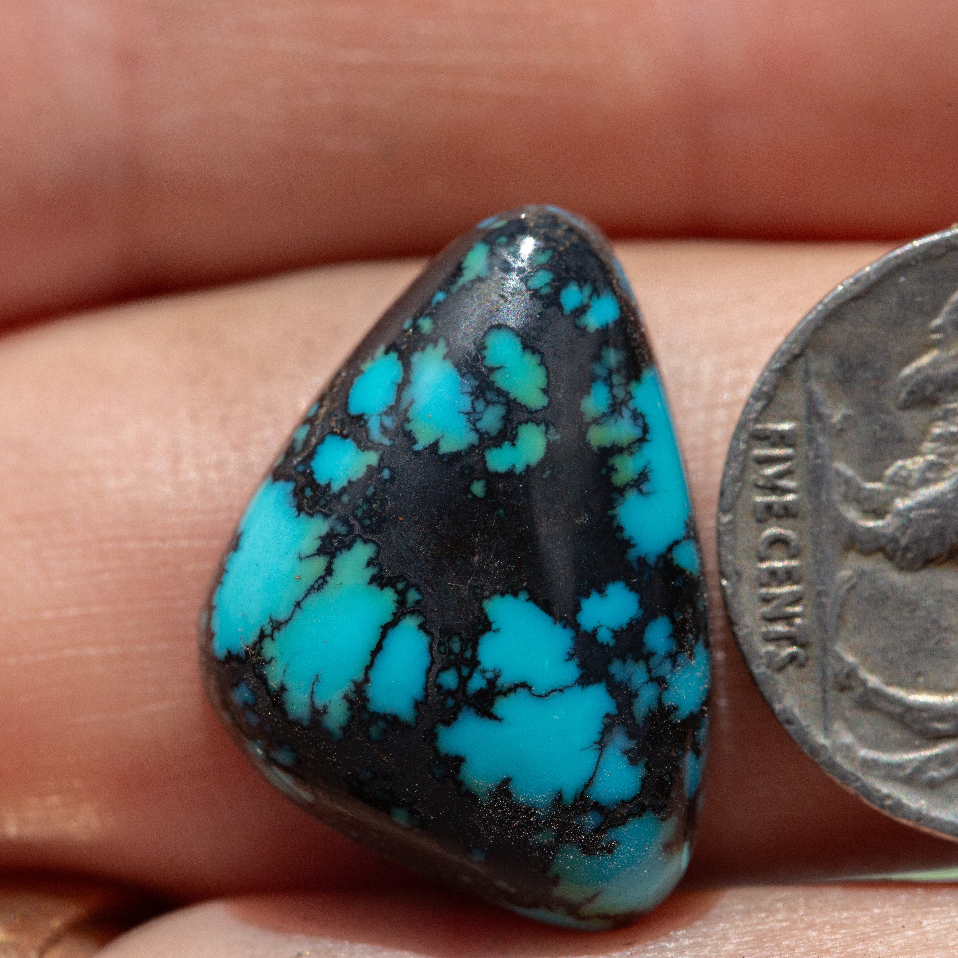 Cloud Natural Grade High 100% Web Mountain Turquoise Mm) Ct. - mm