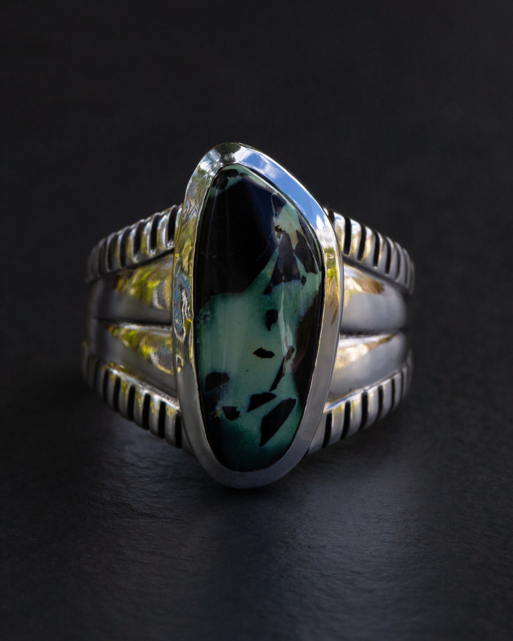 Size 11.5 High Grade San Pedro Variscite Statement Ring