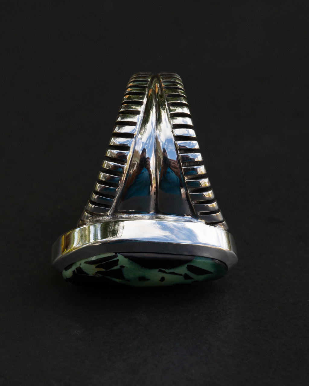 Size 11.5 High Grade San Pedro Variscite Statement Ring