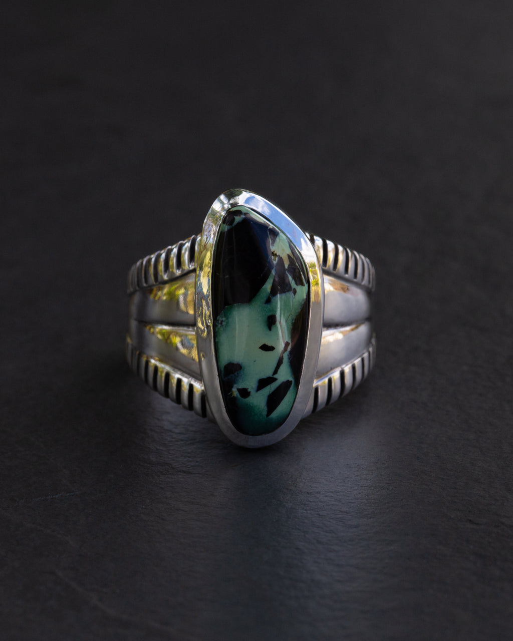 Size 11.5 High Grade San Pedro Variscite Statement Ring