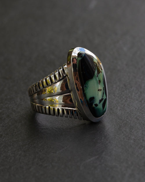 Size 11.5 High Grade San Pedro Variscite Statement Ring