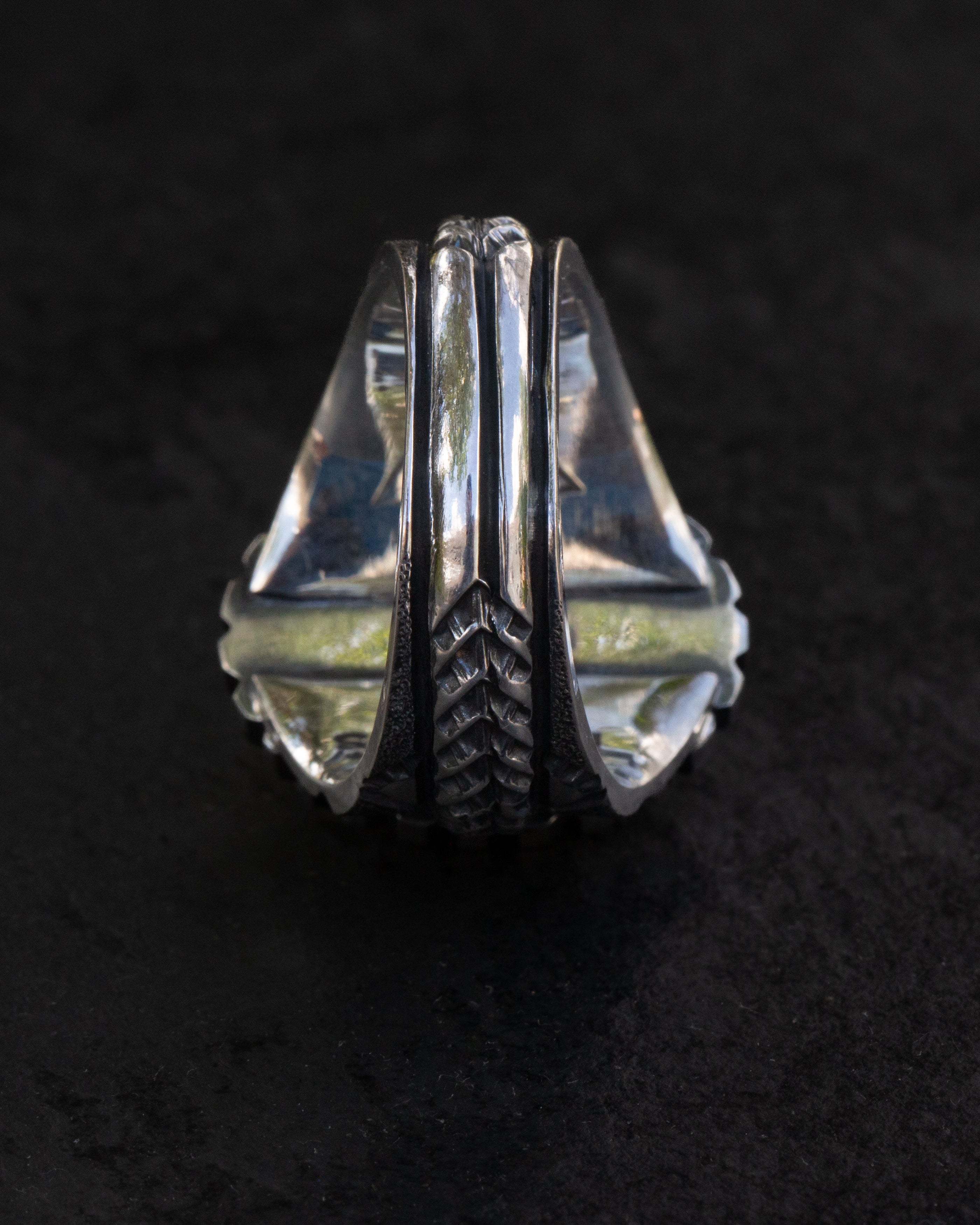 Incredible Size 12.5 Natural High Grade Webbed Bisbee Turquoise Stamped, Chased, and Textured Ring