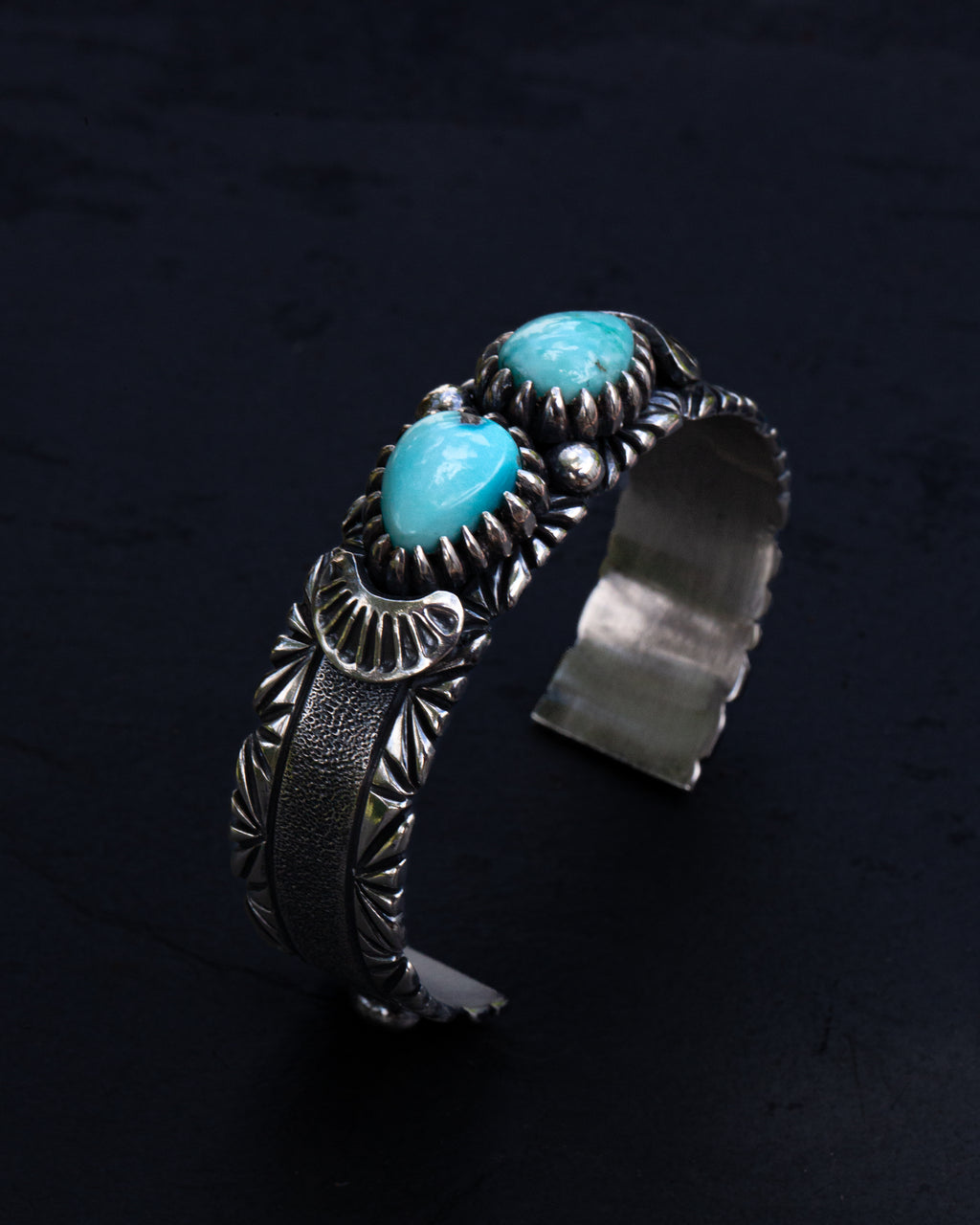 Beautiful Size 5.75" Dry Creek Turquoise Cocktail Bracelet Cuff