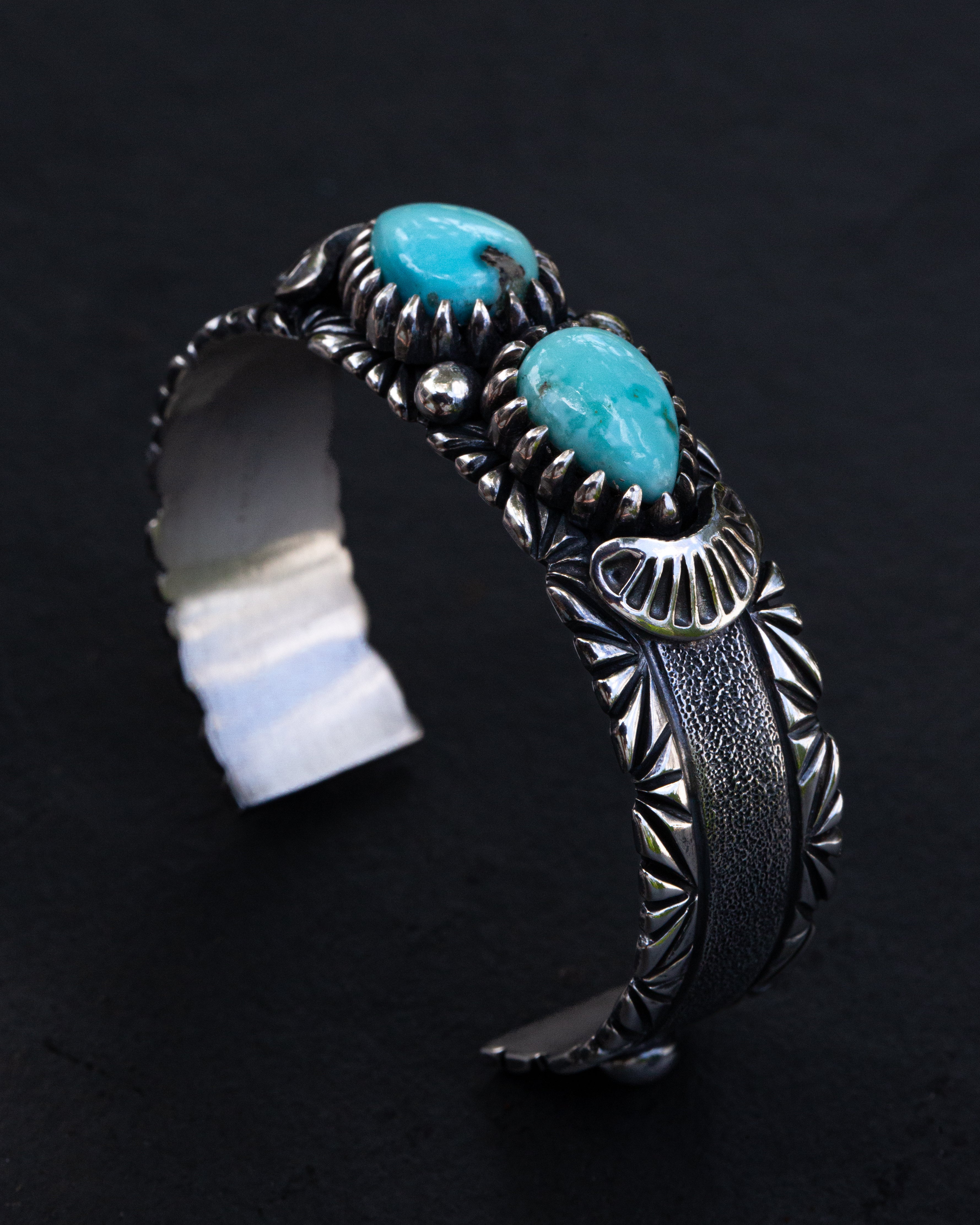 Beautiful Size 5.75" Dry Creek Turquoise Cocktail Bracelet Cuff