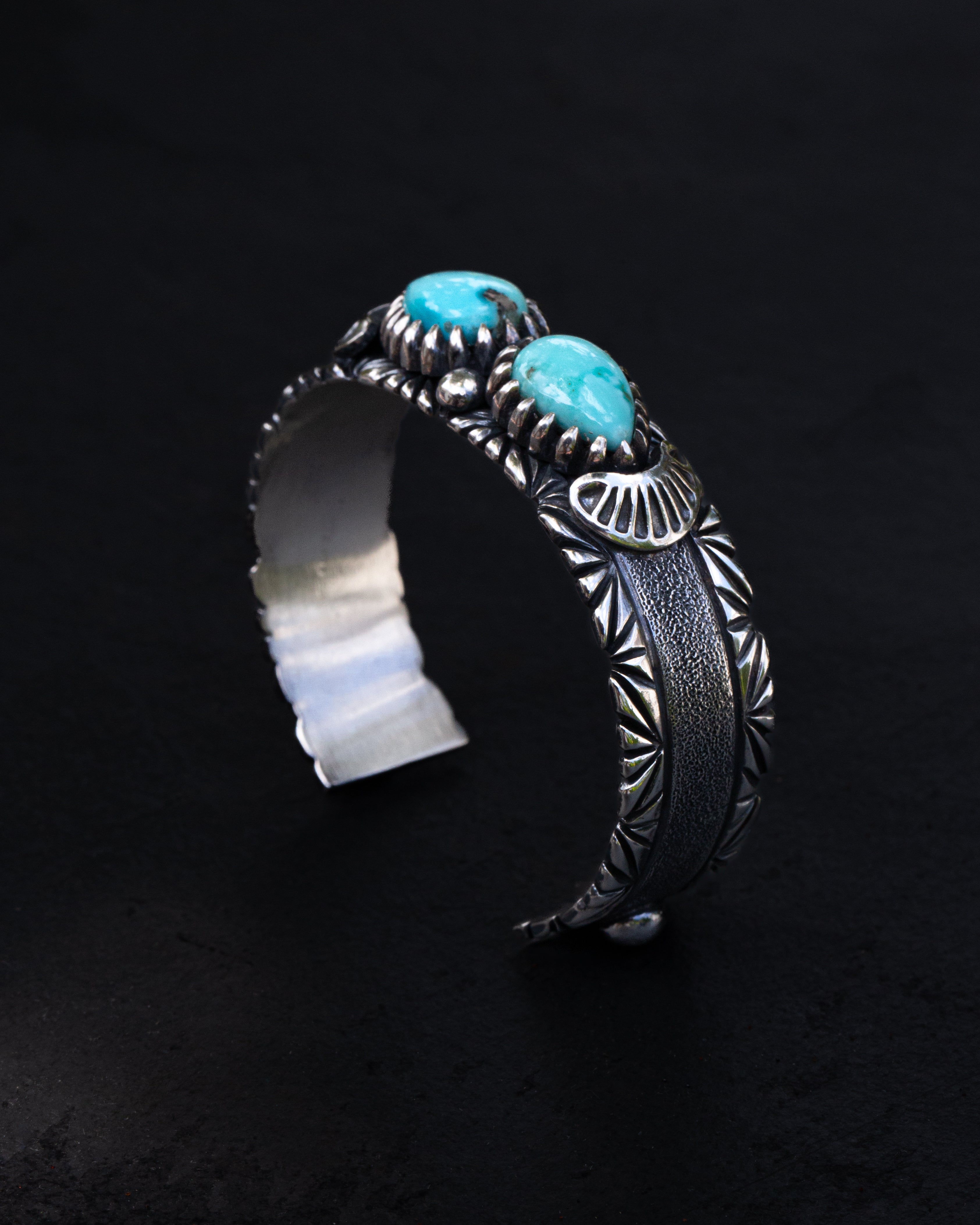 Beautiful Size 5.75" Dry Creek Turquoise Cocktail Bracelet Cuff