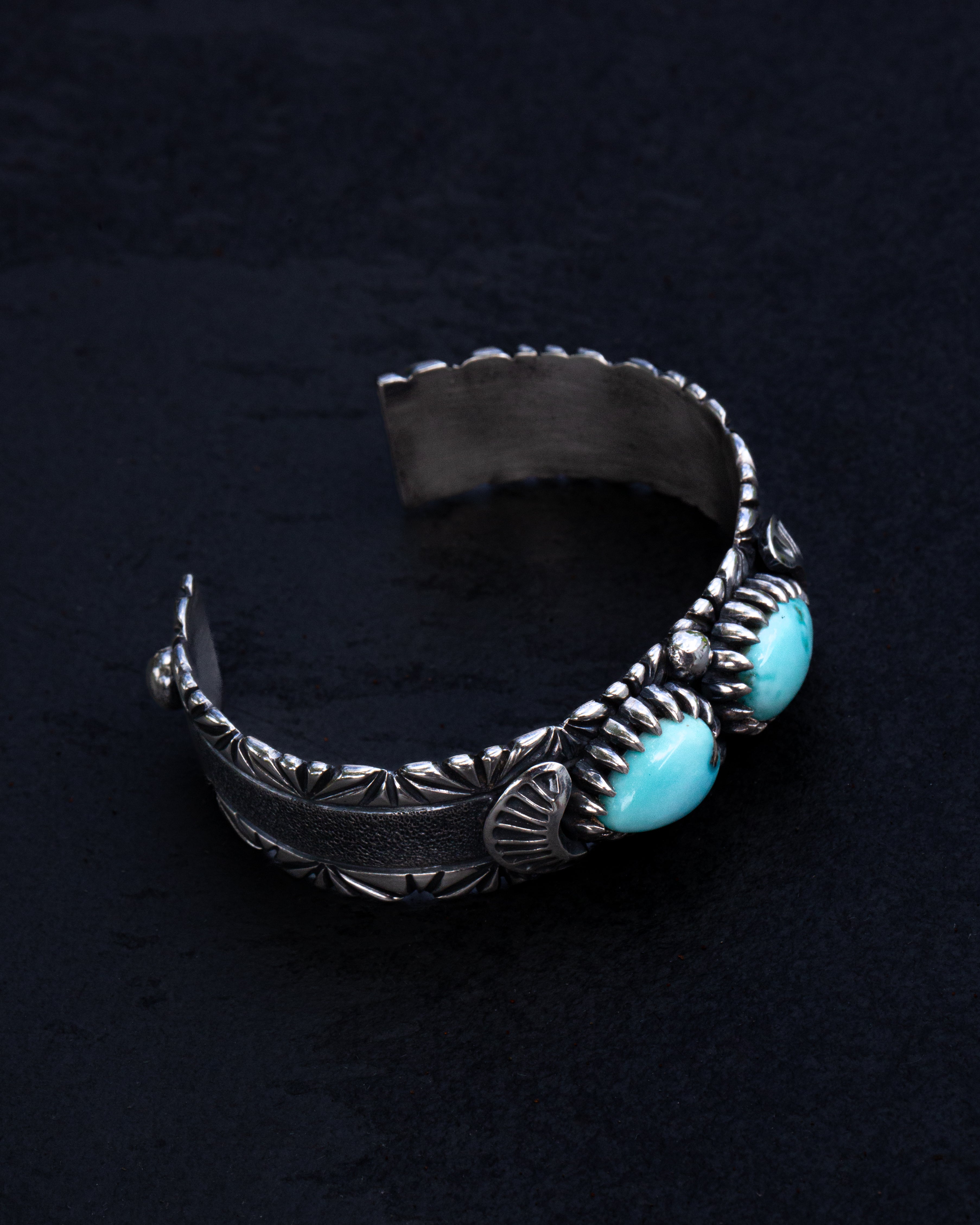 Beautiful Size 5.75" Dry Creek Turquoise Cocktail Bracelet Cuff