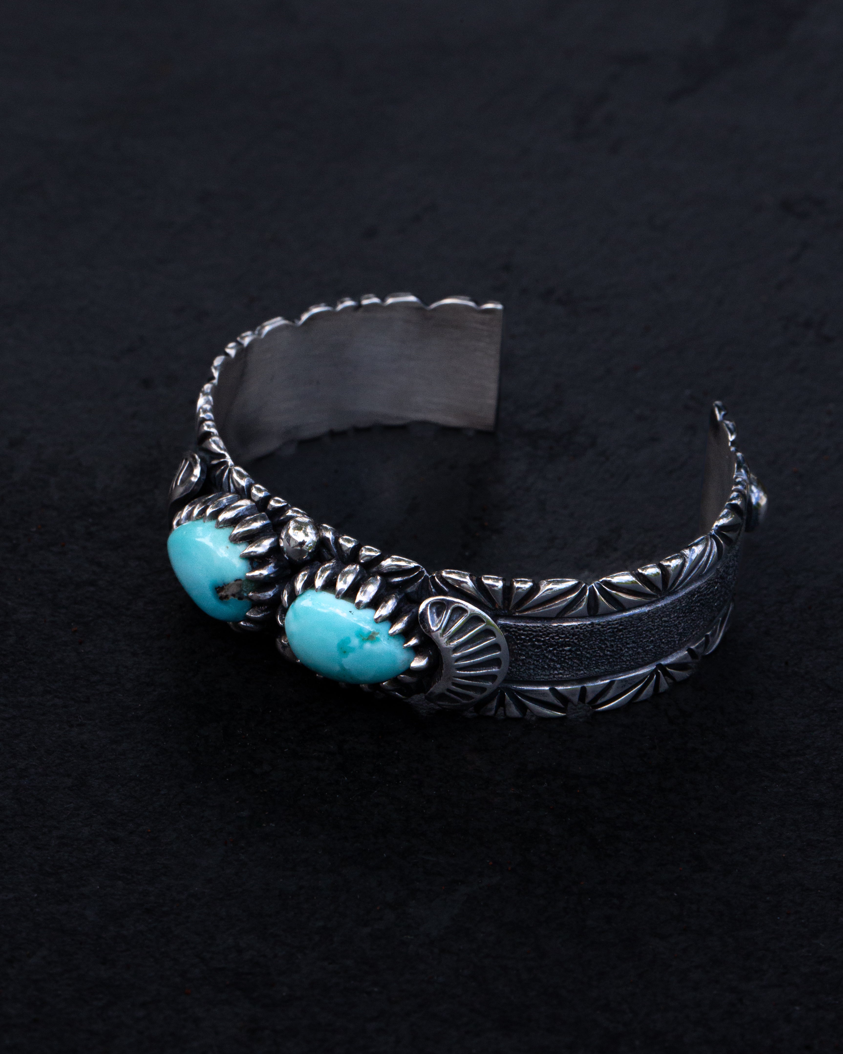 Beautiful Size 5.75" Dry Creek Turquoise Cocktail Bracelet Cuff