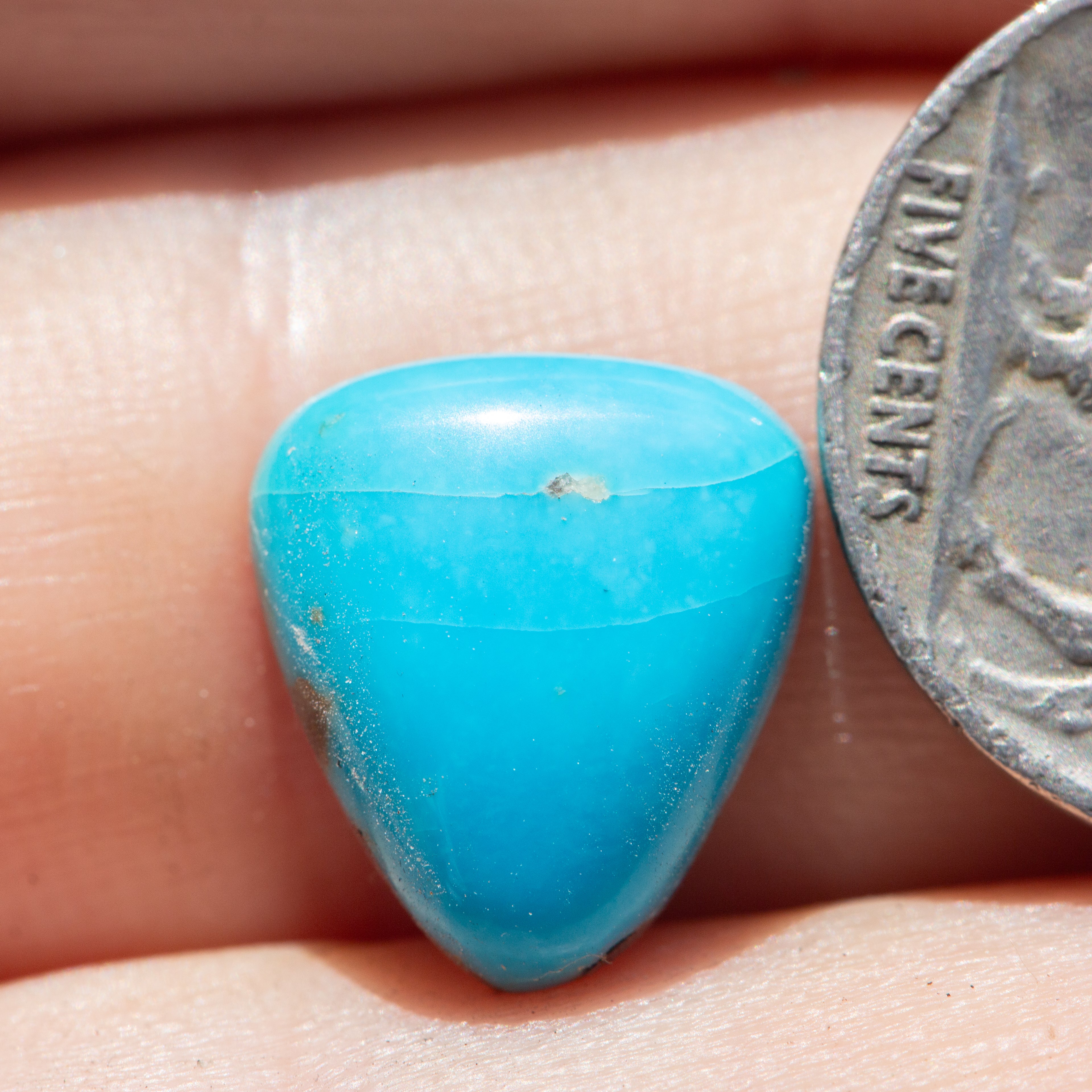 Diamond Shaped Morenci Turquoise Cabochon