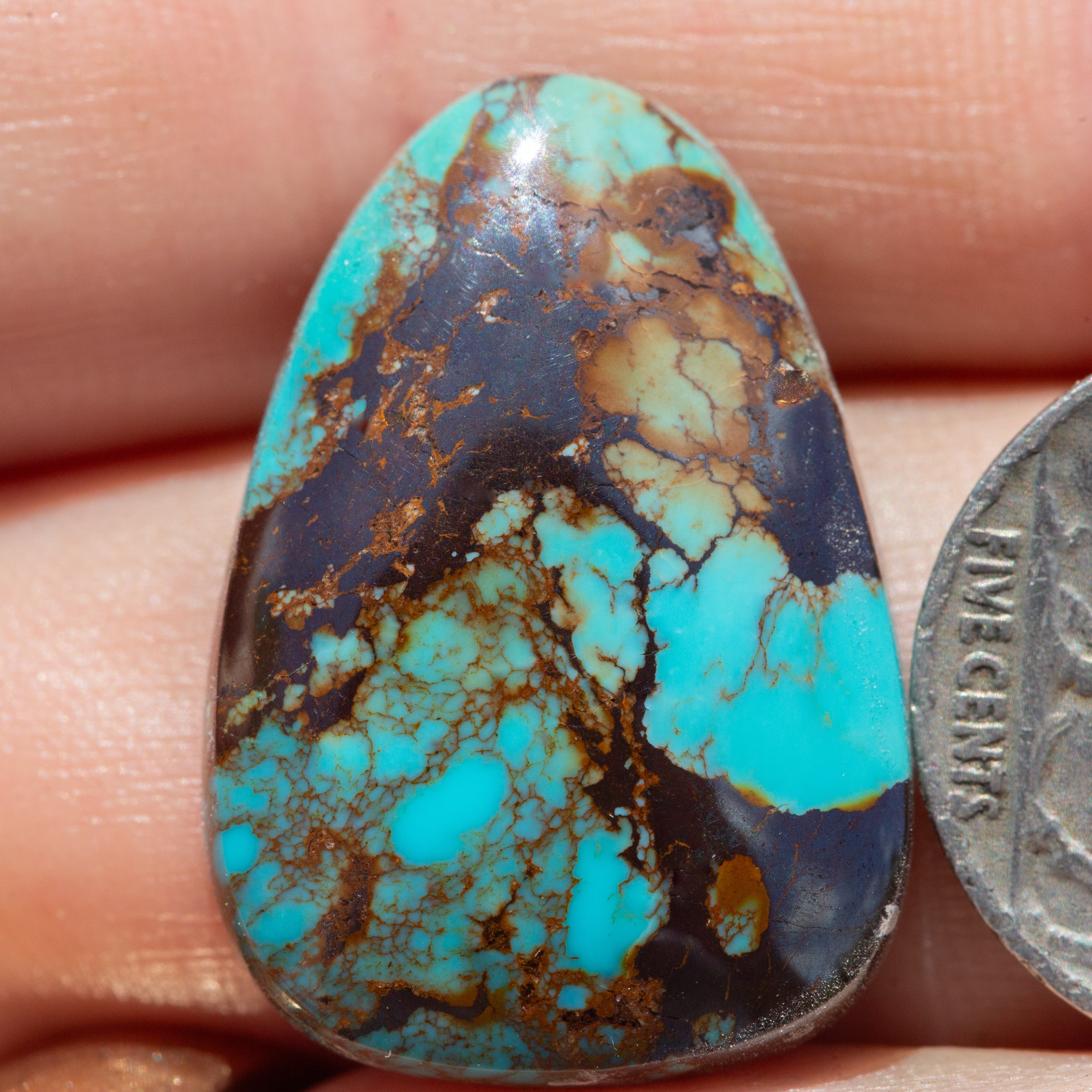 Pear Shaped Kingman Turquoise Cabochon
