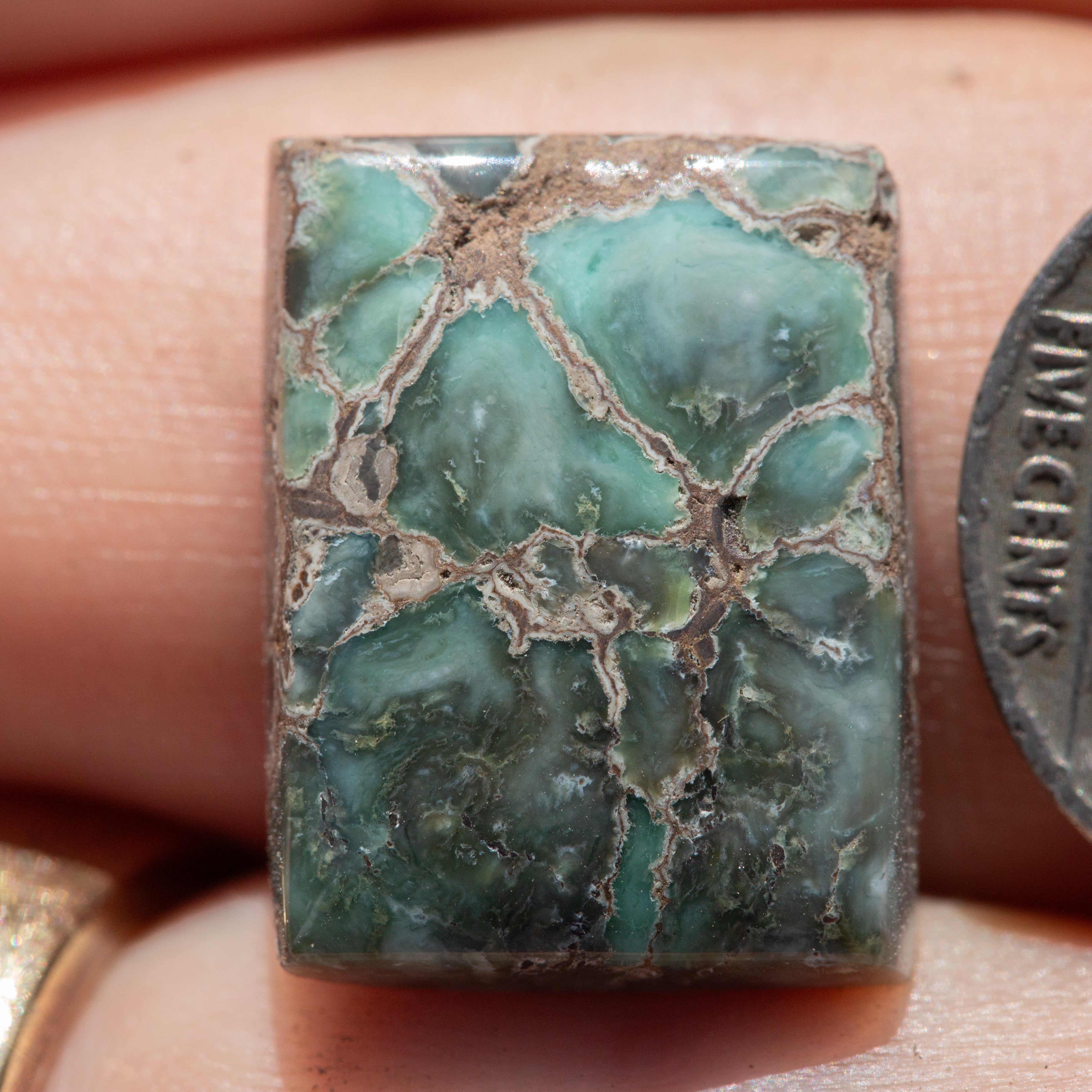 Rectangular Natural Damele Variscite Cabochon