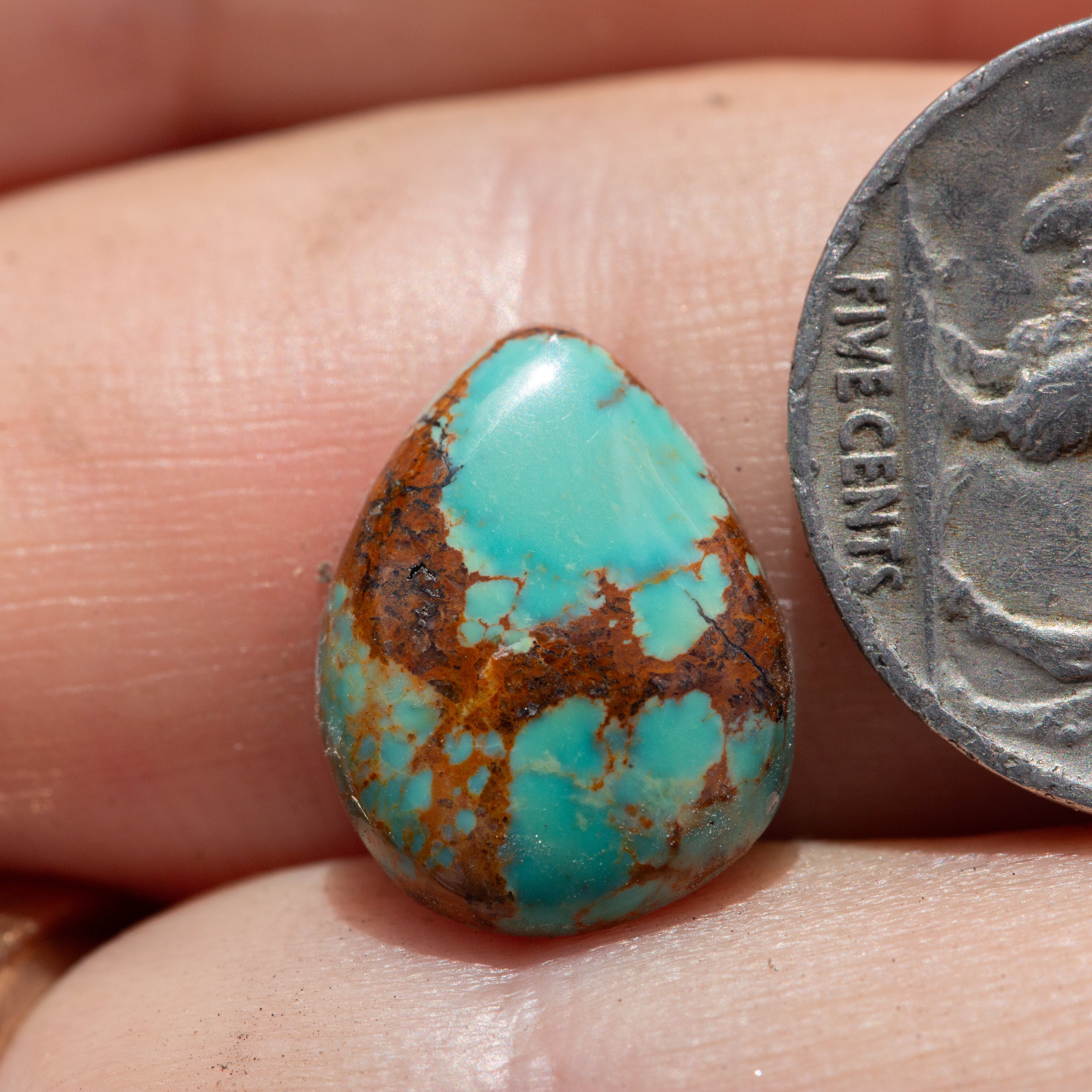 Teardrop Shaped Kingman Turquoise Cabochon