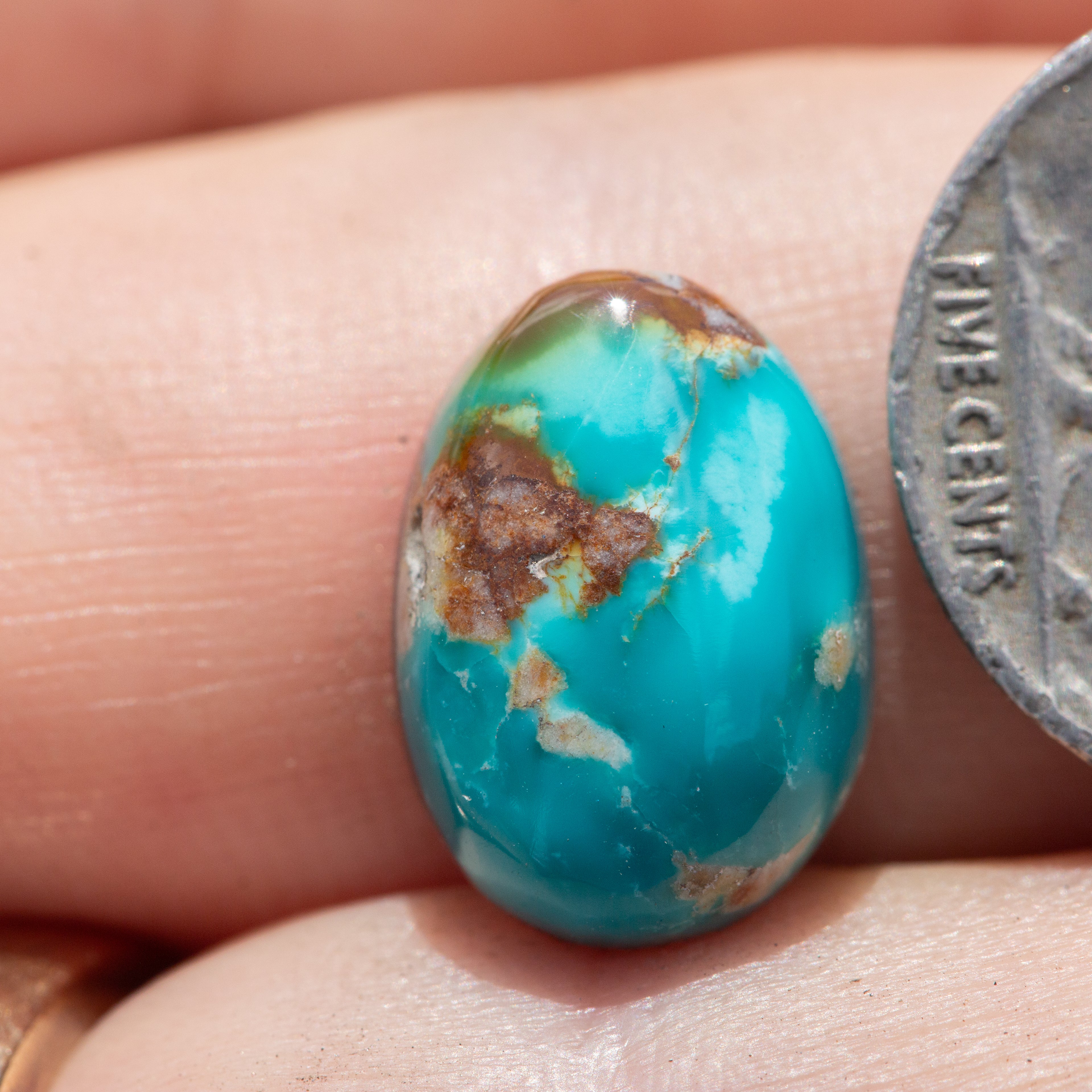 Oval Turquoise Mountain Turquoise Cabochon