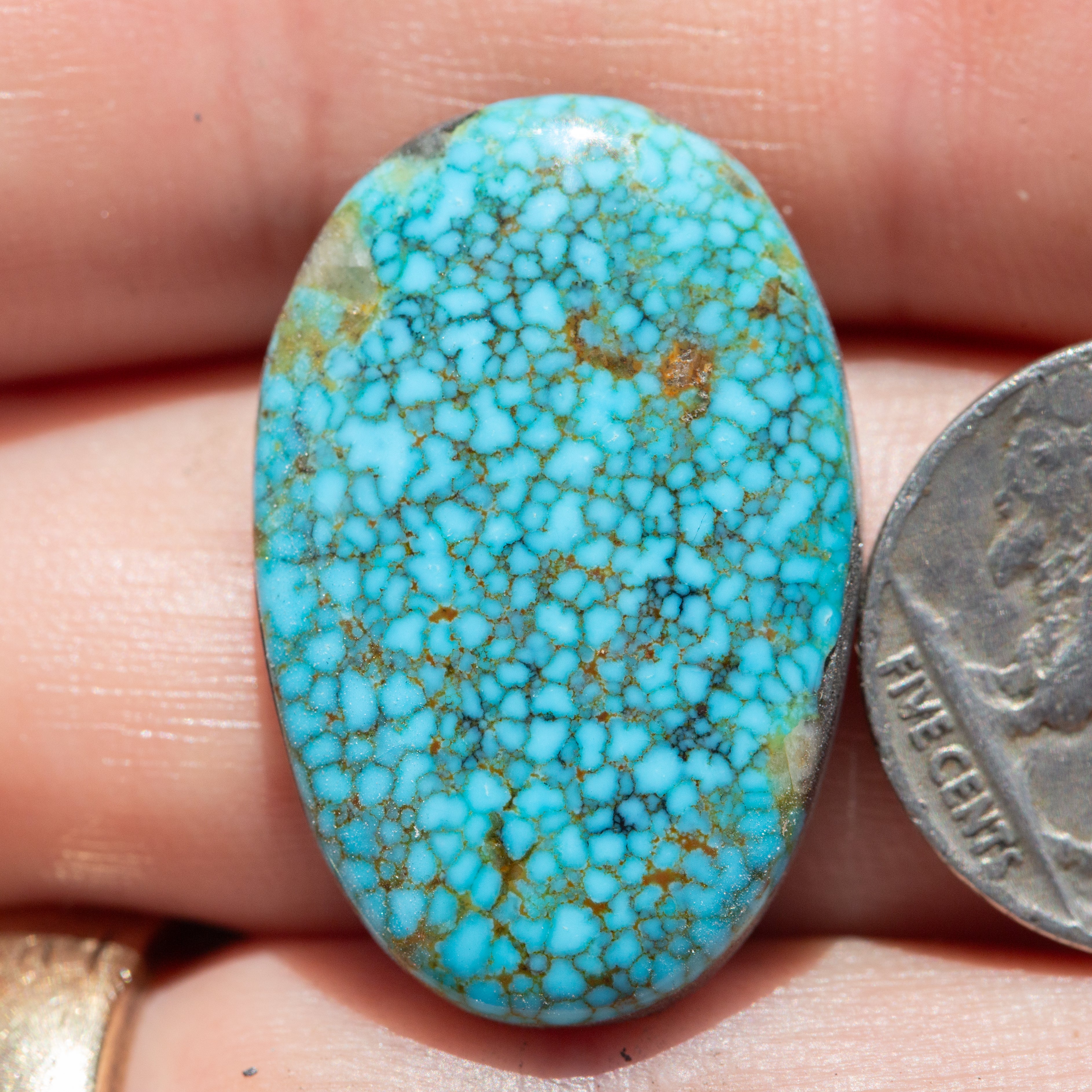 Large Pear Shaped Kingman Turquoise Cabochon