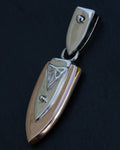 Gem Bronze and Sterling Silver Pendant