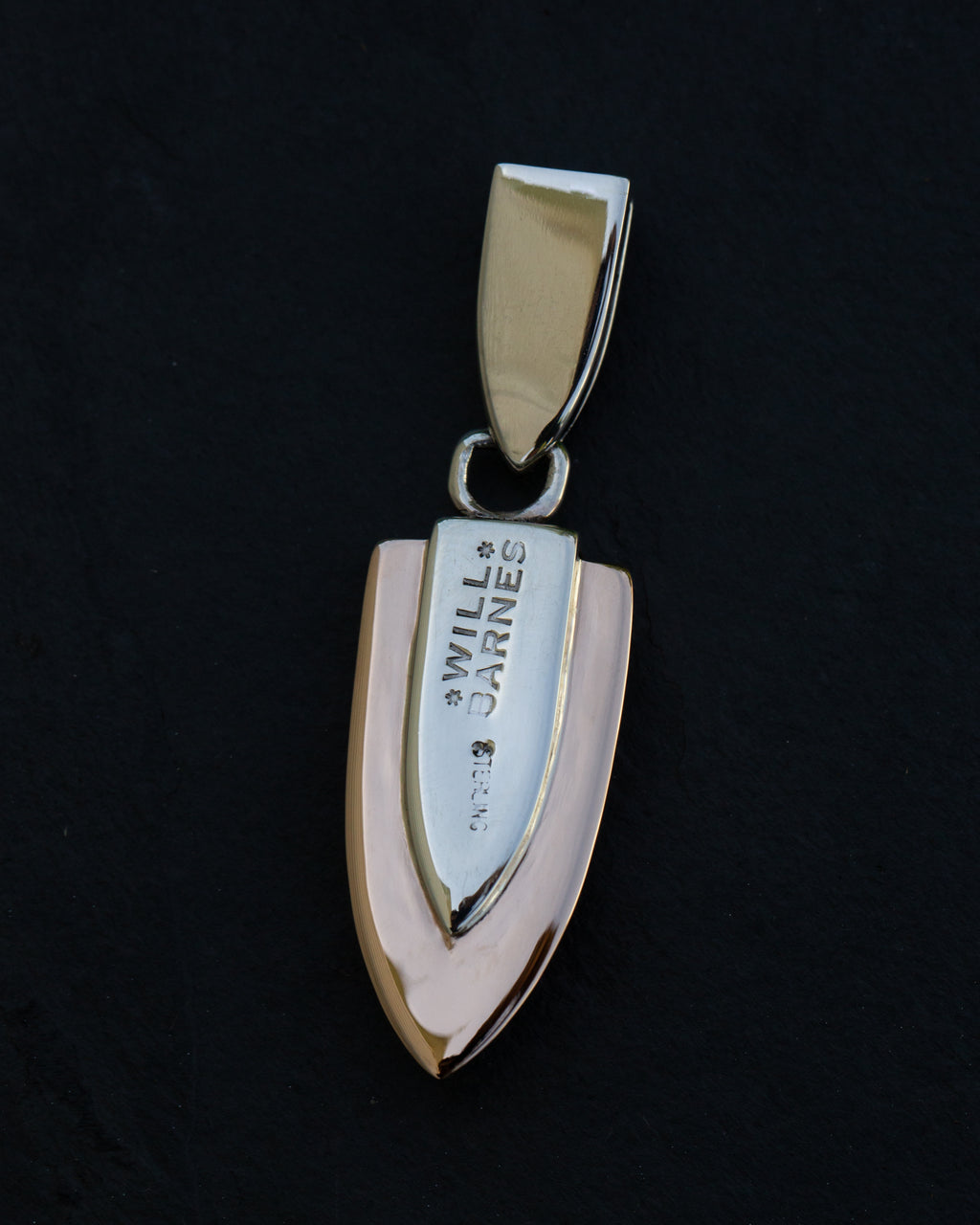 Gem Bronze and Sterling Silver Pendant