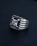 4ct Moissanite Statement Ring – Bold Handcrafted Design, Size 12.5