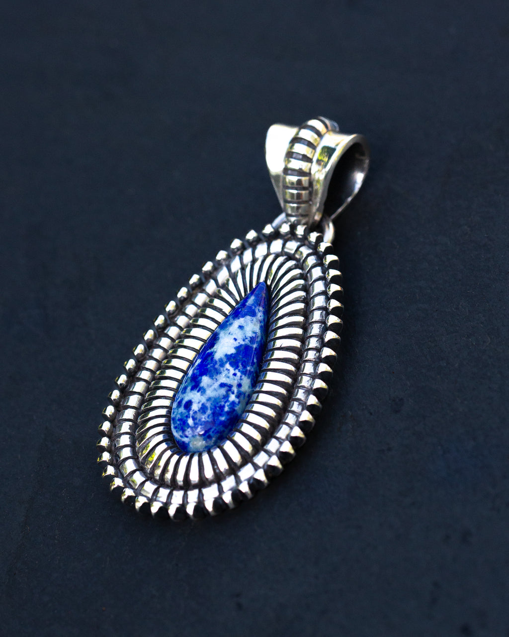 Heirloom Lapis Lazuli Handcrafted Statement Pendant