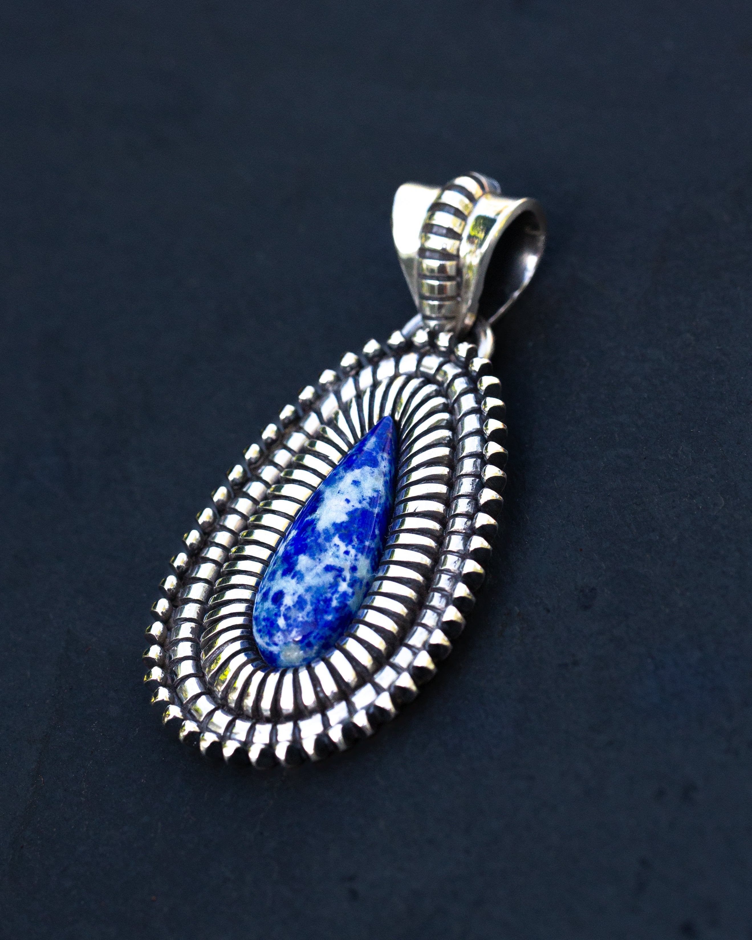 Heirloom Lapis Lazuli Handcrafted Statement Pendant