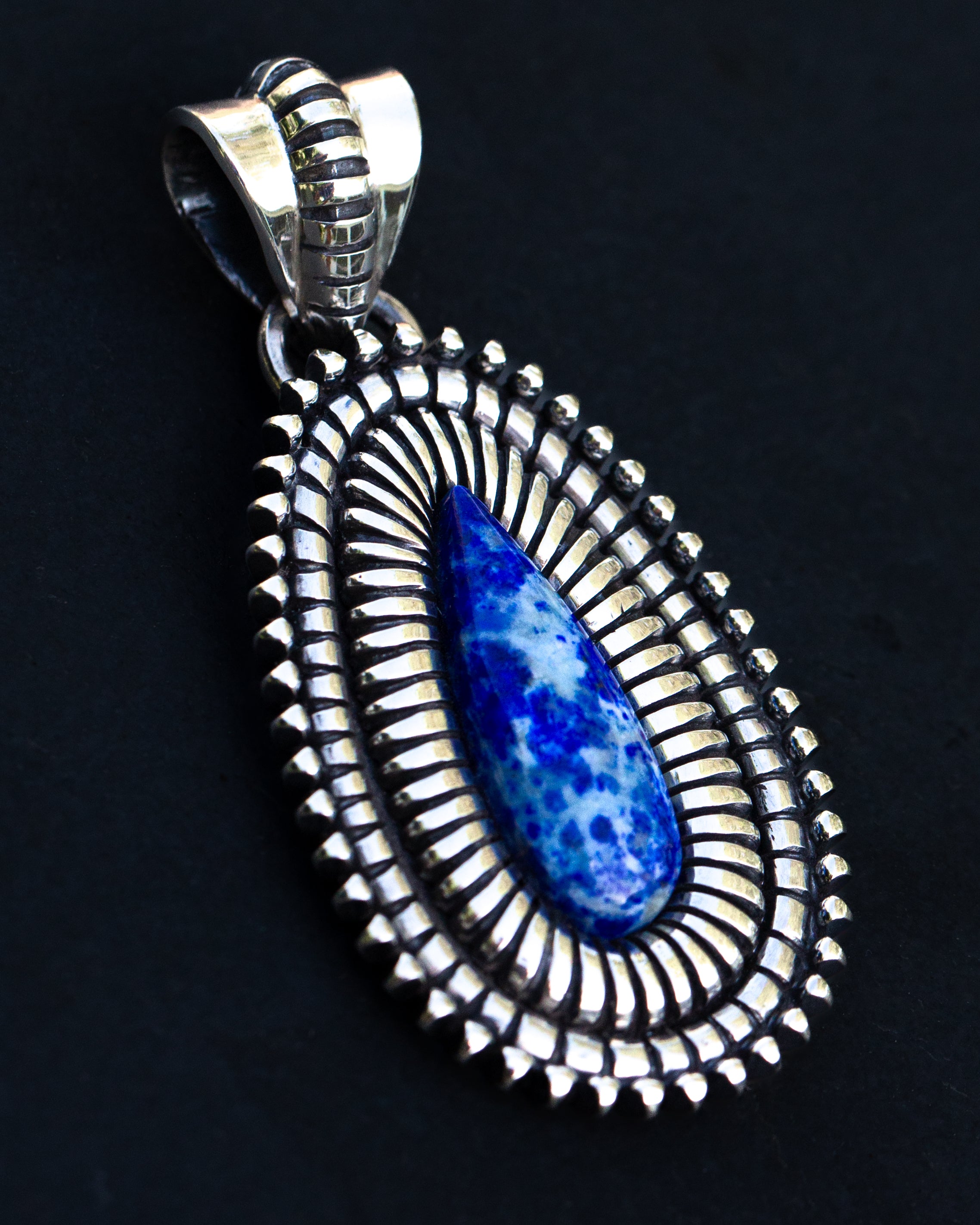 Heirloom Lapis Lazuli Handcrafted Statement Pendant
