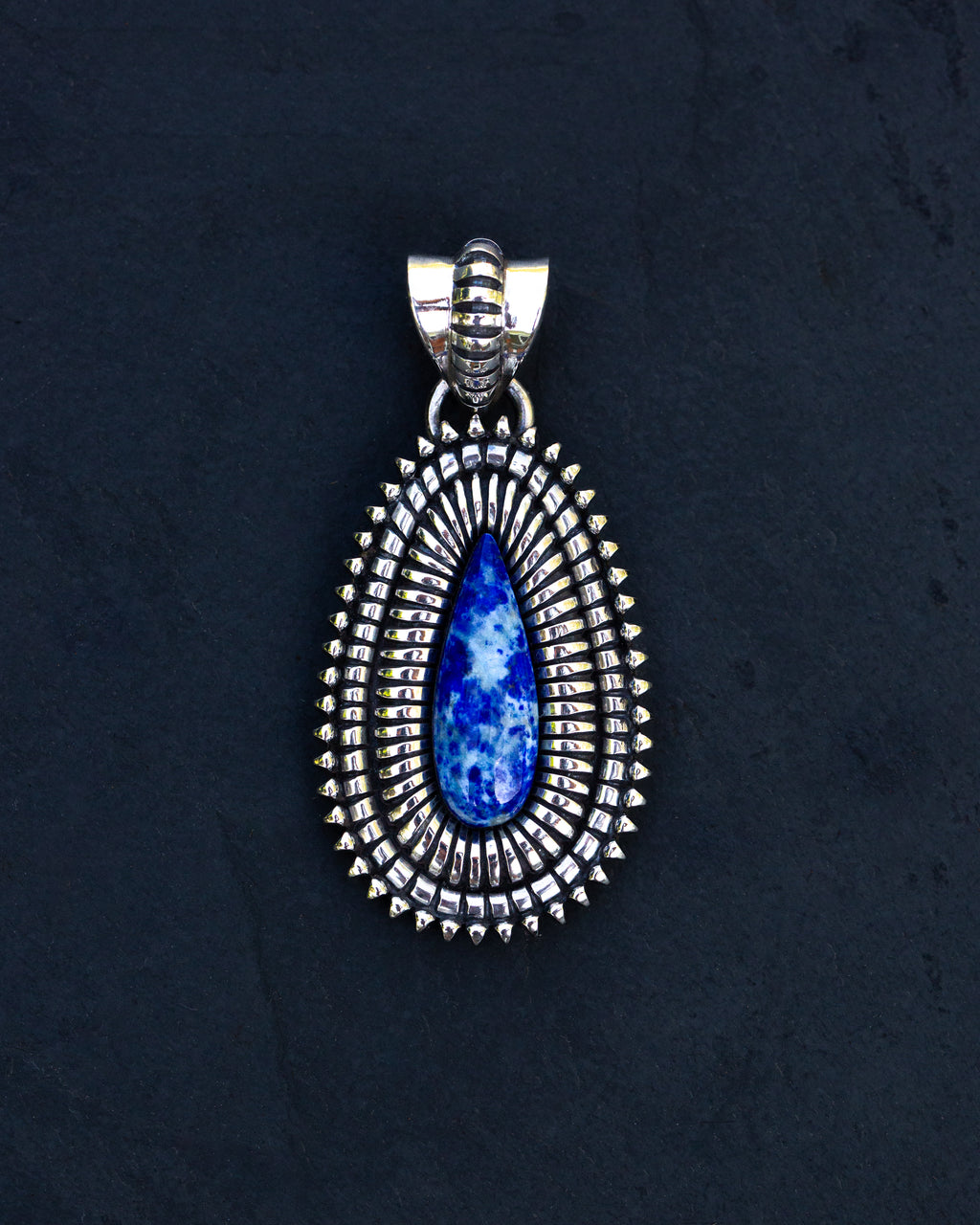 Heirloom Lapis Lazuli Handcrafted Statement Pendant