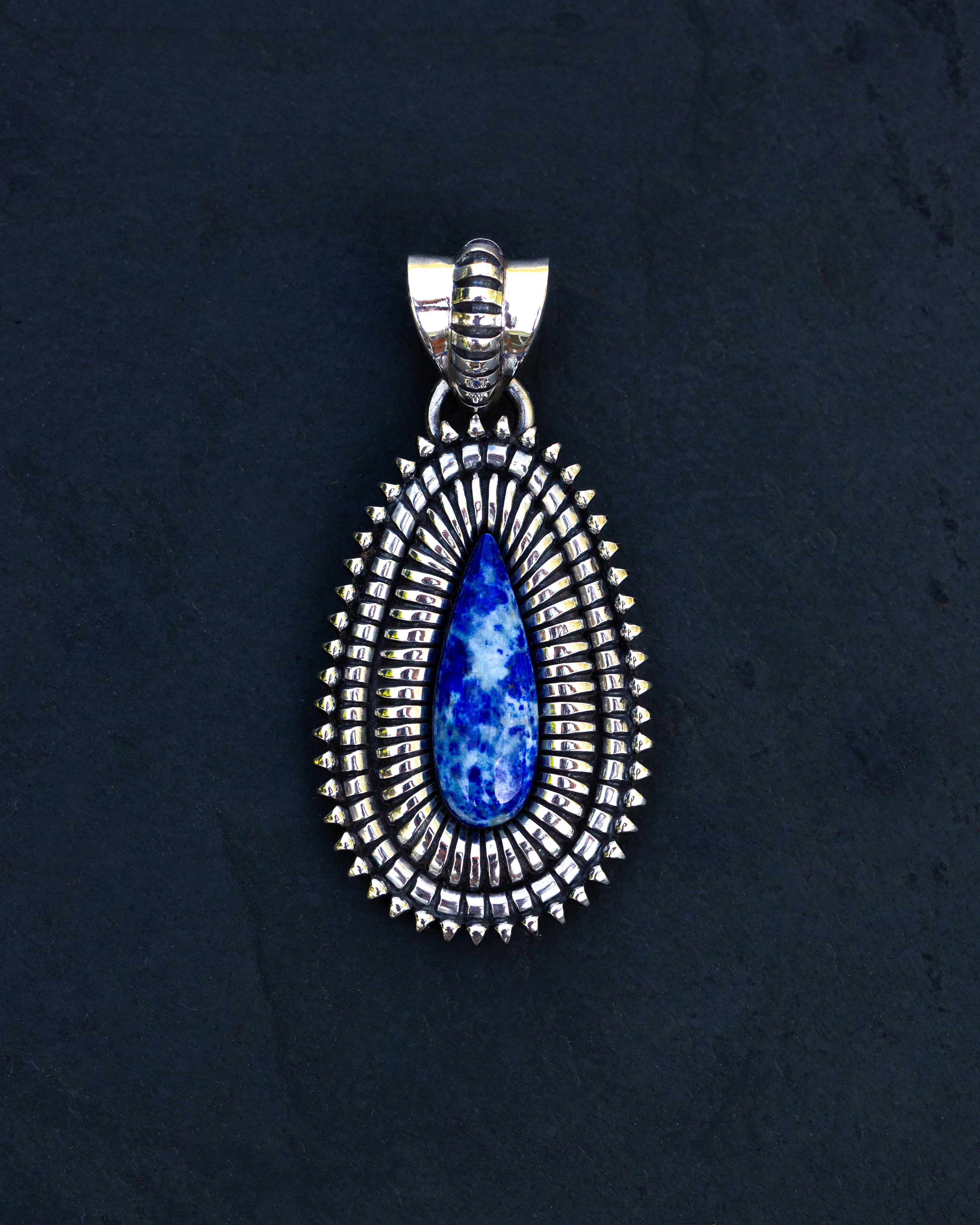 Heirloom Lapis Lazuli Handcrafted Statement Pendant