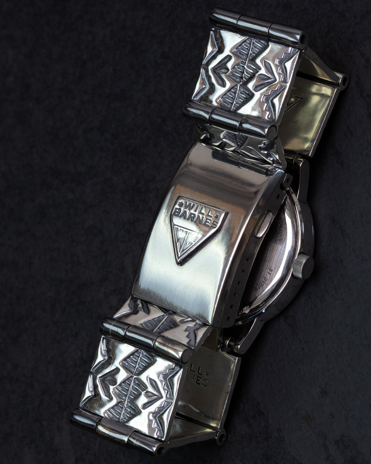 Handmade Stamped Sterling Silver Watch Band Size 7 1/4" - 7 3/4" (read description)