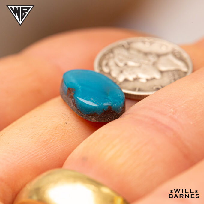 High Grade Egyptian Turquoise Cabochon (s.) 15 x 10
