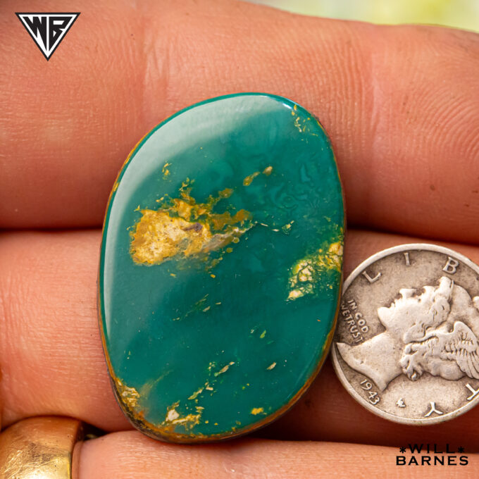 High Grade Stone Mountain Turquoise Cabochon (n.) 35.5 x 23.8
