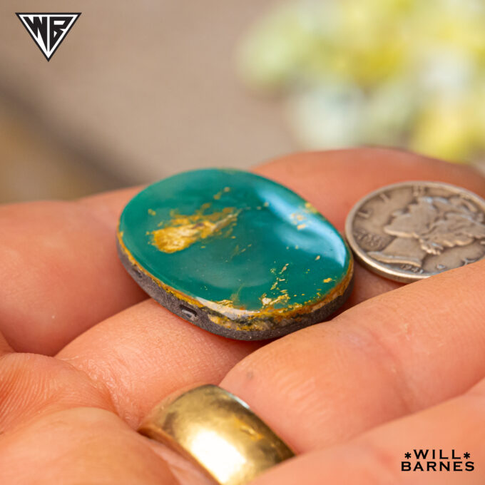 High Grade Stone Mountain Turquoise Cabochon (n.) 35.5 x 23.8