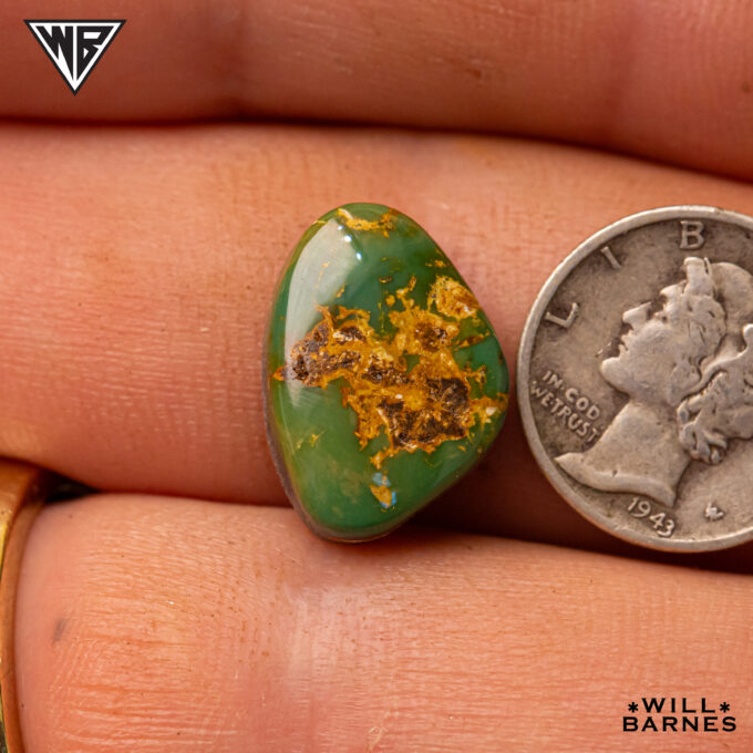 High Grade Stone Mountain Turquoise Cabochon (n.) 17.2 x 12.8