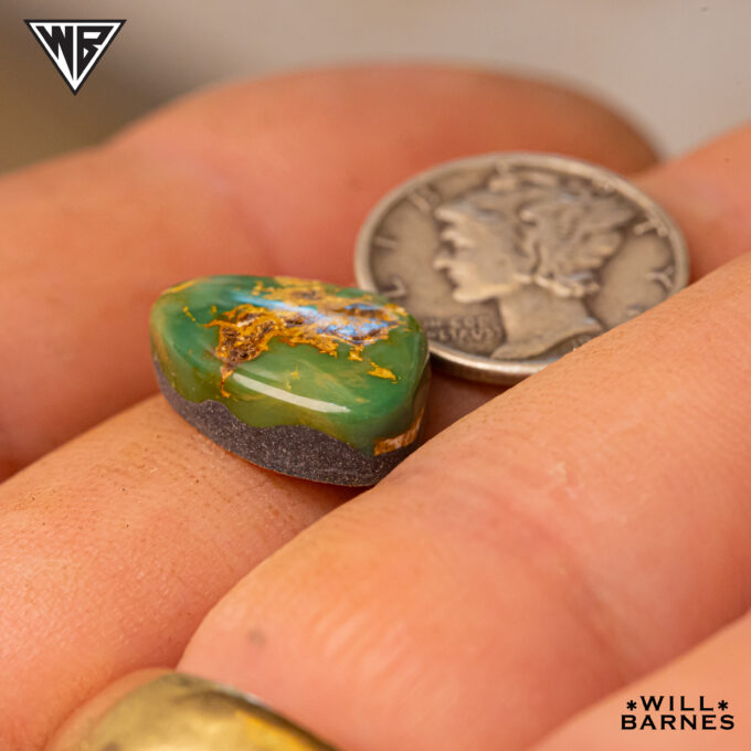 High Grade Stone Mountain Turquoise Cabochon (n.) 17.2 x 12.8
