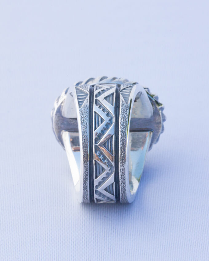 Size 10.5 Palomino Variscite Statement Ring With Castellated Bezel
